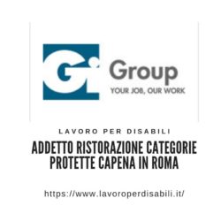 Addetto ristorazione categorie protette Capena in Roma